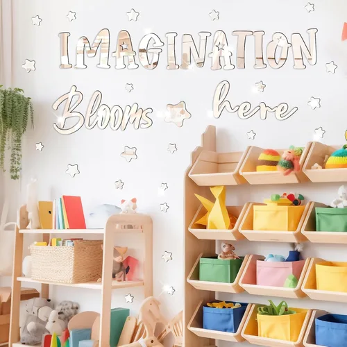 Vista 12 de Calcomanías de pared del alfabeto de animales, letras del alfabeto para pared, calcomanías de pared para niños, niñas, dormitorio, educativo, ABC