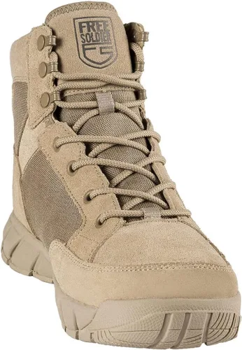 Vista 6 de FREE SOLDIER Waterproof Hiking Work Boots Men's Tactical Boots 6 Inches Lightweight Military Boots Breathable Desert Boots