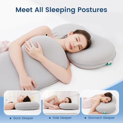 Vista 7 de Elegear Almohada Cervical para el Cuello, Almohada de Sueño Profundo Sin Presión para Dormir, Almohada Cervical Refrescante para Alivio del Dolor