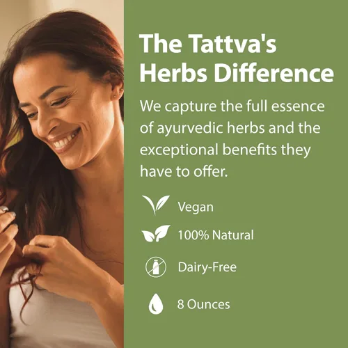 Vista 7 de Tattva's Herbs Aceite Amla para el crecimiento del cabello y tratamiento del cuero cabelludo, aceite indio prensado en frío y sin refinar, botella