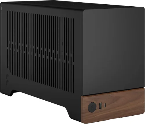 Vista 5 de Fractal Design Terra Graphite - Panel frontal de madera de nogal - Factor de forma pequeño - Carcasa para juegos Mini ITX - Cable elevador PCIe 4.0