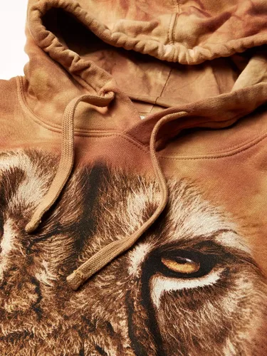 Vista 2 de The Mountain Sudadera con capucha Lion Warrior, Marrón, S