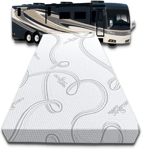 Vista 7 de FoamRush Litera de 10 pulgadas para caravana (28 x 72 pulgadas) de repuesto de colchón de espuma viscoelástica de gel frío con funda de algodón