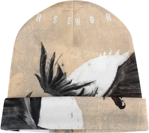 Vista 4 de Vikings - Gorro de punto con puños, estampado 3D de mito nórdico de graffiti, divertido accesorio para la calle