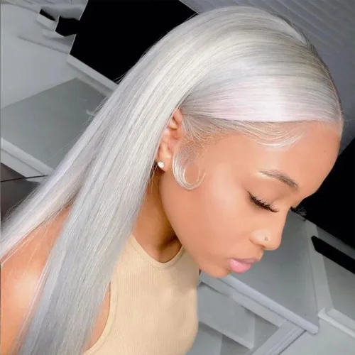 Vista 28 de Peluca de cabello humano lacio marrón con reflejos de 13 x 4, peluca frontal de encaje transparente #4, peluca corta Bob para mujeres negras