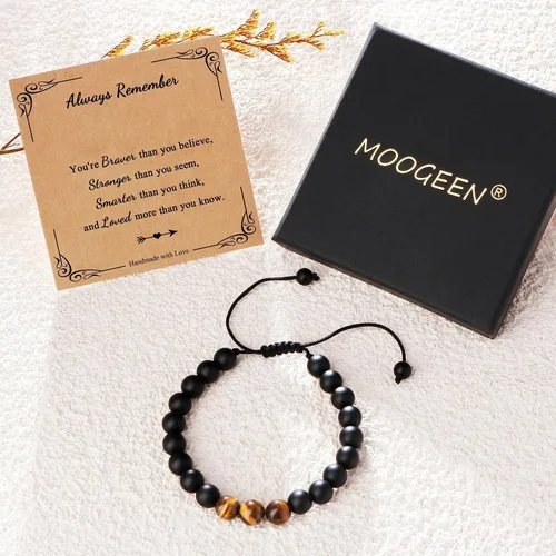Vista 7 de Pulsera de regalos para hombres para papá hijo mi hombre novio marido hermano nieto abuelo papá bonus sobrino tío cumpleaños día del padre