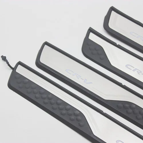 Vista 5 de Vestiduras de placa de metal protectora para umbral de puerta, estilo de moda para Honda CR-V CRV
