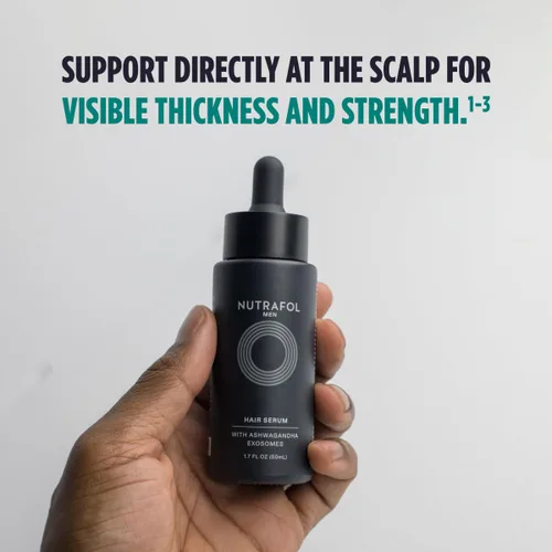 Vista 5 de Nutrafol Suplemento para el crecimiento del cabello para hombres y suero para el cabello, clínicamente probado para grosor y fuerza visibles