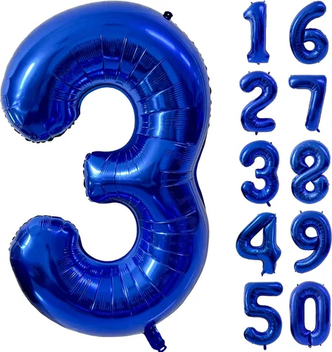Vista 223 de Globos gigantes de helio de aluminio de 40 pulgadas, color negro, globos digitales grandes del número 0 para decoración de fiesta de cumpleaños