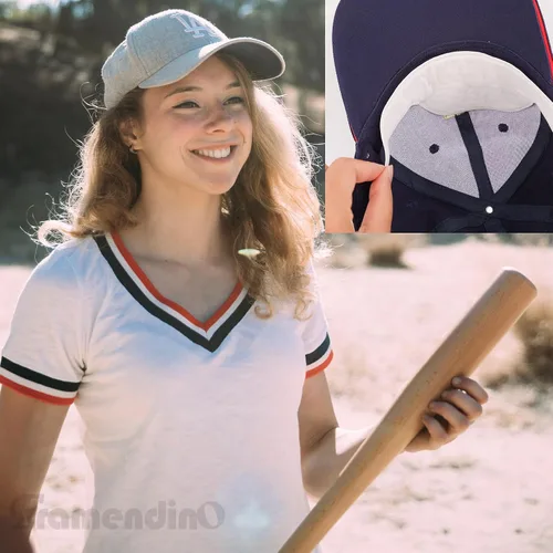 Vista 4 de Framendino, Paquete de 100 almohadillas desechables para gorro de golf para hombres y mujeres, color blanco, Blanco