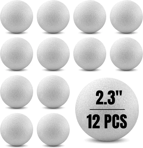 Vista 14 de Hygloss Bolas redondas de espuma para manualidades 6 piezas de espuma blanca de 3.8 pulgadas (XPS) para artes, pequeñas bolas de espuma