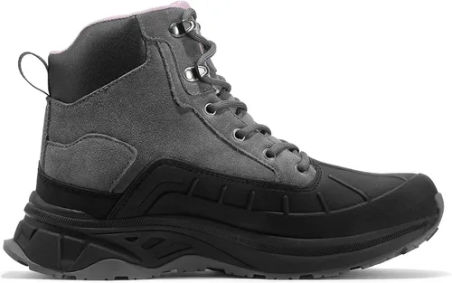 Vista 9 de NORTIV 8 Botas de senderismo impermeables para mujer, botas de senderismo al aire libre para senderismo