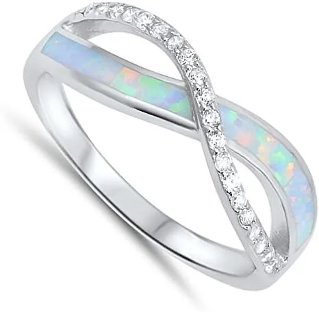 Vista 2 de Elige tu color anillo infinito de plata de ley