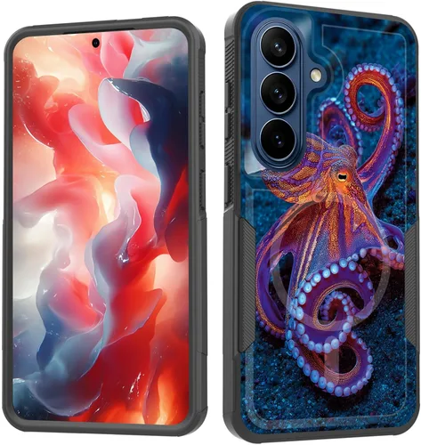 Vista 87 de Funda magnética para Galaxy A16 5G, [compatible con MagSafe] [protección contra caídas de grado militar] Funda resistente a prueba de golpes