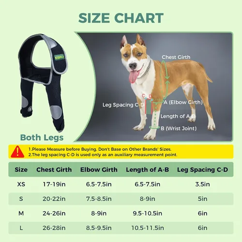 Vista 6 de Codera para perro, manga protectora de pierna delantera, hombros y codos, talla L Apoya la recuperación del codo y los hombros mientras protege