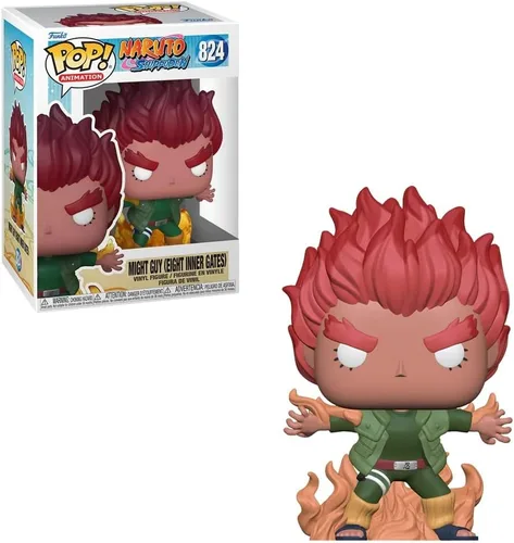Vista 2 de POP Naruto Shippuden - Figura de vinilo Funko de Might Guy (Eight Inner Gates) (paquete con funda protectora de caja compatible), multicolor, 3.75