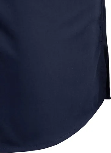Vista 5 de ZEROYAA Camisa hipster de manga larga con cuello de banda y bolsillo para hombre