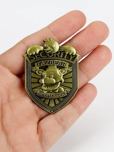 Vista 3 de EKZ Fnaf Fazbear - Broche de seguridad para todos los géneros, las cinco noches perfectas en Freddy's Cosplay Broche Pin para todos los géneros