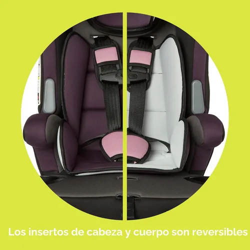 Vista 17 de Baby Trend Hybrid SI 3 en 1 - Asiento de coche con refuerzo de combinación con protección contra impactos laterales, Dash Orchid