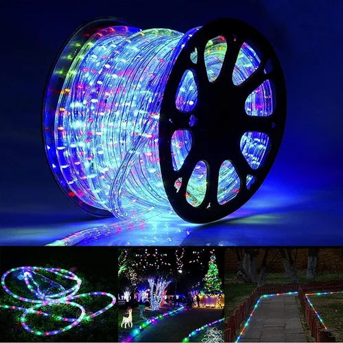 Vista 13 de Serie de luces LED de 50 pies con 360 luces LED, tubo flexible conectable con 8 modos, iluminación LED a prueba de agua para interiores