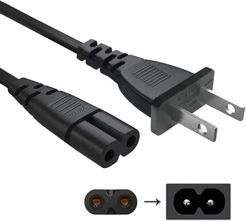 Vista 2 de [Listado UL] Cable de alimentación compatible con impresoras Canon PIXMA MG/MP/MX/IP, 2 clavijas de repuesto para impresora