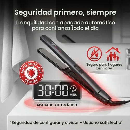 Vista 6 de IZUTECH KTX Slim450 Titanium - Plancha plana profesional de 1 pulgada con calor ajustable a 450 grados de doble voltaje apagado automático
