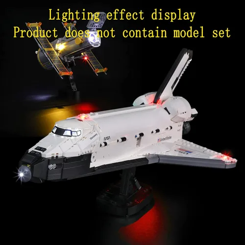 Vista 5 de GEAMENT Kit de luz LED compatible con LEGO NASA Space Shuttle Discovery - Juego de iluminación para modelo de construcción Creator 10283