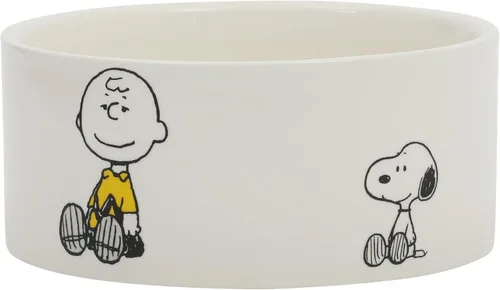 Vista 7 de Peanuts Snoopy Cuenco para Perros con Diseño de Hueso – Cuenco de Gres de 6.5" para Agua o Comida para Perros Pequeños a Medianos – Lindo Plato