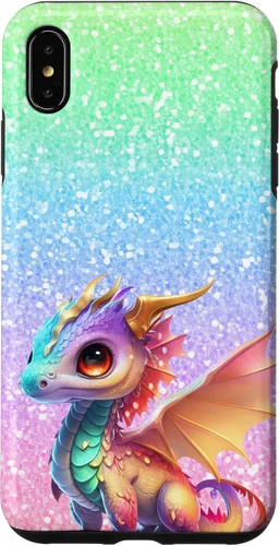 Vista 8 de Funda para iPhone 11 Pro Max colorida rosa naranja bebé dragón bonito cumpleaños Kawaii bonita funda