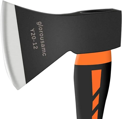 Vista 3 de Hacha de corte, hacha de mano, hacha de campamento para dividir ramas de leña y picar, hacha de corte de madera de 5.5 libras con mango de fibra