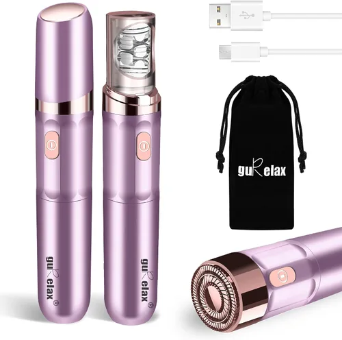 Vista 9 de gurelax - Depilación facial para mujeres (1 dorado + 1 azul), dispositivo de depilación eléctrico, removedor de vello facial sin dolor