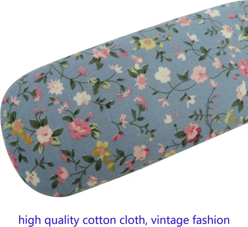 Vista 5 de DODOGA Spectacle Case Portable Hard Shell Eyeglasses Case Fabric Covered Clam Shell Style Eyeglass Case Spectacles Box