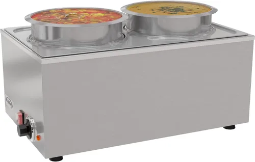 Vista 10 de KoolMore Calentador de alimentos comercial Bain Marie para encimera, estación de sopa y servidor de mesa de buffet con una sección de porción