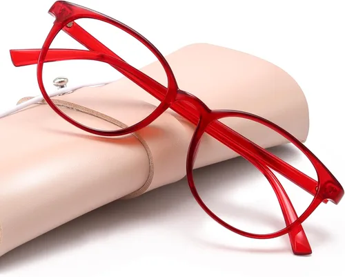 Vista 12 de Miyya - Lentes con bloqueo de luz azul para mujeres, lentes modernos redondos transparentes anti luz azul, antifatiga ocular y antirreflejante UV