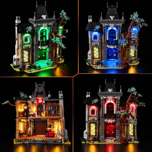 Vista 8 de Kyglaring Kit de luces para LEGO 11383 Mayor Manor Halloween Set, solo Multicolor