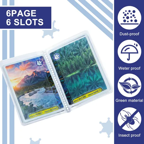 Vista 3 de Chivao Juego de 2 fundas de plástico transparente para tarjetas de crédito, fundas de plástico para tarjetas de crédito, portafolios para hombres