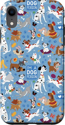 Vista 25 de Disney Funda azul para iPhone 17 con texto en inglés "Dogs I'm a Dogperson