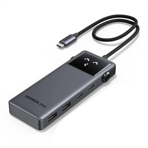 Vista 9 de UGREEN Uno Hub USB-C 6 en 1 con puertos de datos USB-C y USB-A de 10 Gbps 4K a 60 Hz HDMI para MacBook Neo/Pro/Air, iPad Pro, Surface, XPS, Thinkpad