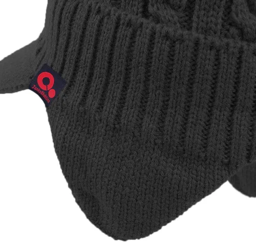 Vista 82 de Janey&Rubbins Gorro de punto diario con orejeras con forro polar y calavera