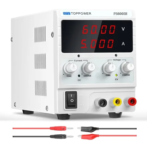 Vista 11 de Fuente de alimentación CC, fuente de alimentación de banco de laboratorio regulada ajustable de 30 V 5 A con pantalla de 4 dígitos, para pruebas
