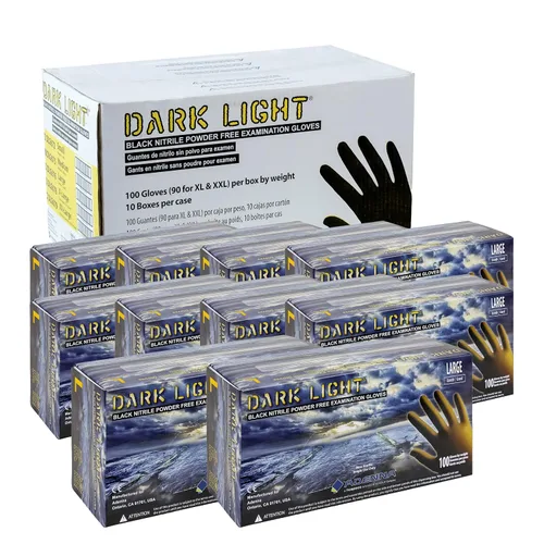 Vista 9 de Adenna Dark Light - Guantes desechables de nitrilo a granel – 9 mil, guantes de goma de trabajo resistentes con agarre texturizado, sin látex y sin