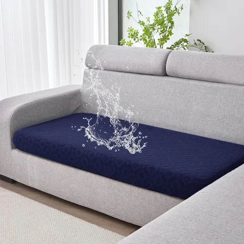 Vista 30 de Genina Fundas de cojín para sofá impermeables, fundas elásticas para sofá seccional, funda de cojín lavable, antideslizante, con parte inferior