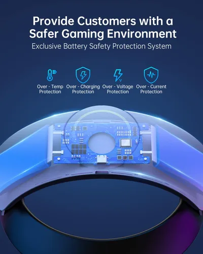 Vista 6 de ToyBag Head Strap with 6000mAh Battery Compatible with Oculus Quest 2, Adjustable Elite Head Strap for Enhanced Support and Extending Game time in VR