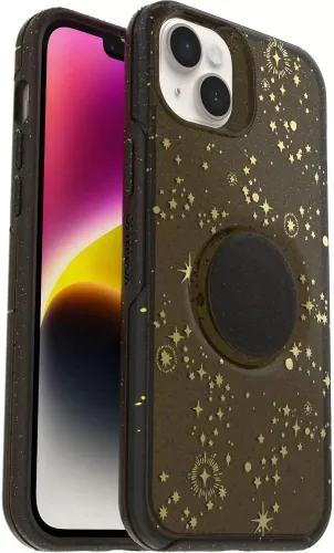 Vista 9 de OtterBox + Pop Symmetry Series - Funda para iPhone 14 Plus (solamente), embalaje no minorista, color negro