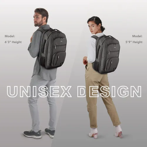Vista 12 de Solo Grand - Mochila de viaje de 17.3 pulgadas, Gris, Mochila Grand Travel Tsa