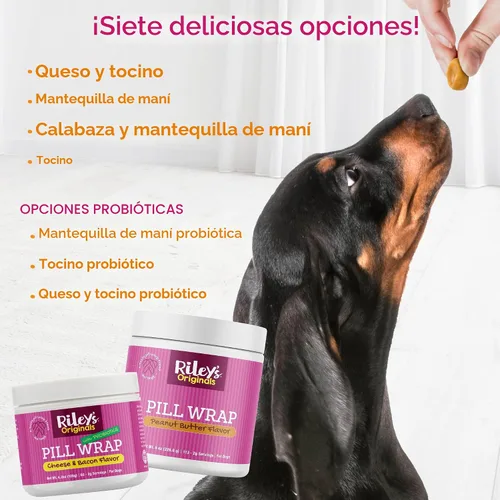 Vista 6 de Riley's Pastillero para perros – Pasta de pastillas de queso y tocino para perros – 4.2 oz