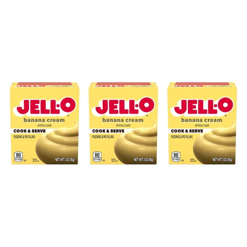 Vista 10 de Jell-O Cocine y sirva pudín y relleno de pastel, sabor a tapioca, sin grasa, postre rápido y fácil, 3 onzas (paquete de 3)