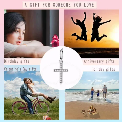 Vista 5 de Abalorios de plata de ley 925 para pulseras Pandora, regalos de joyería para mujer y niña.