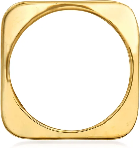 Vista 3 de Ross-Simons Anillo cuadrado de oro amarillo italiano de 14 quilates Oro no conocido