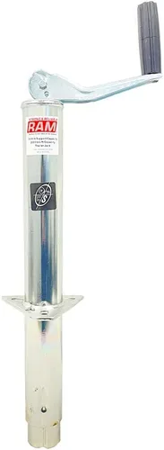 Vista 2 de Southwest Wheel 2,000 libras superior Wind RAM Zinc A-Frame Trailer Jack w/6" Flip Foot